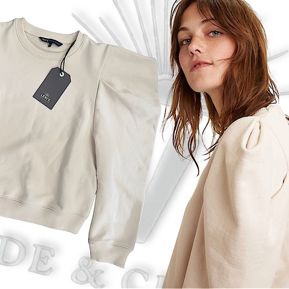 Levi’s Made & Crafted Angel Sleeve Sweater Puff Shoulder - Picture 1 of 16